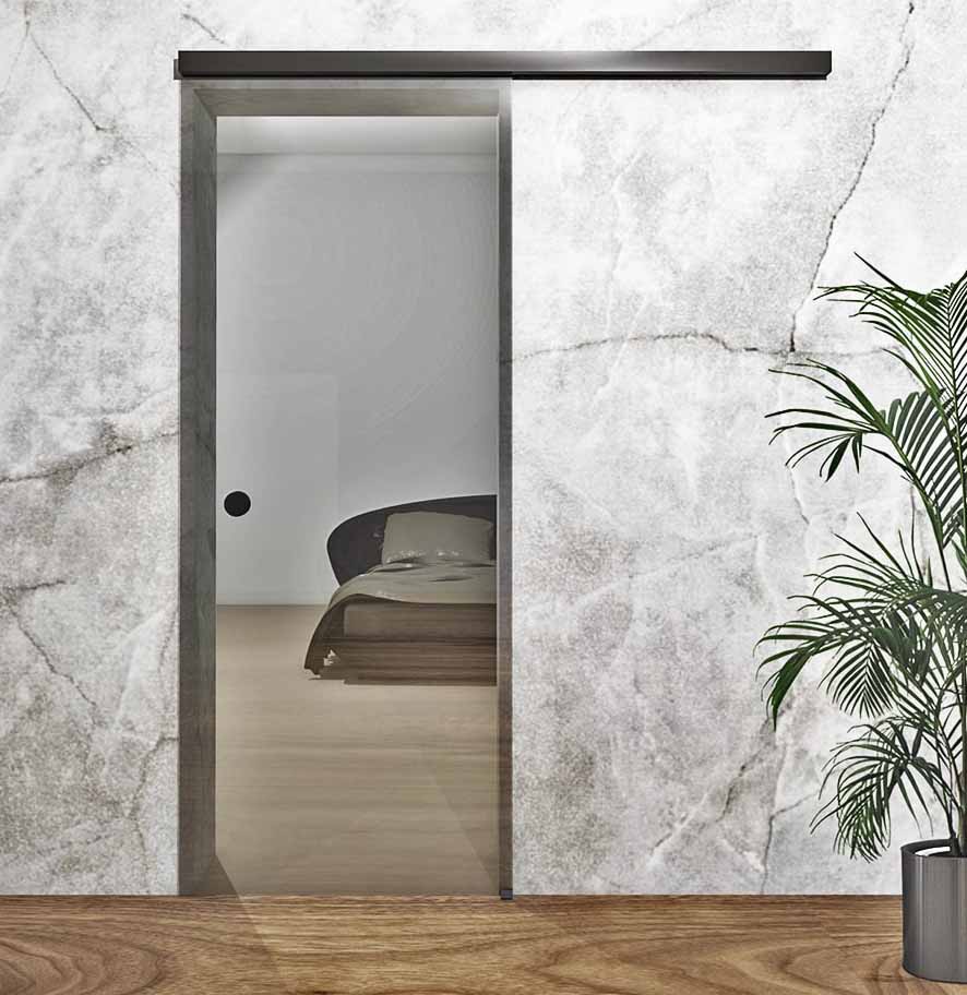 porte en verre coulissante - MILOS 1